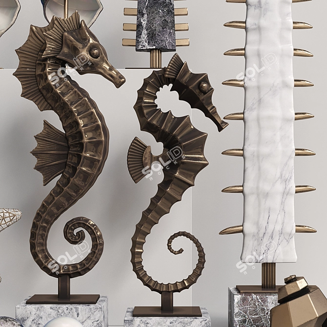 Extravagant Sea Decor Set 3D model image 3