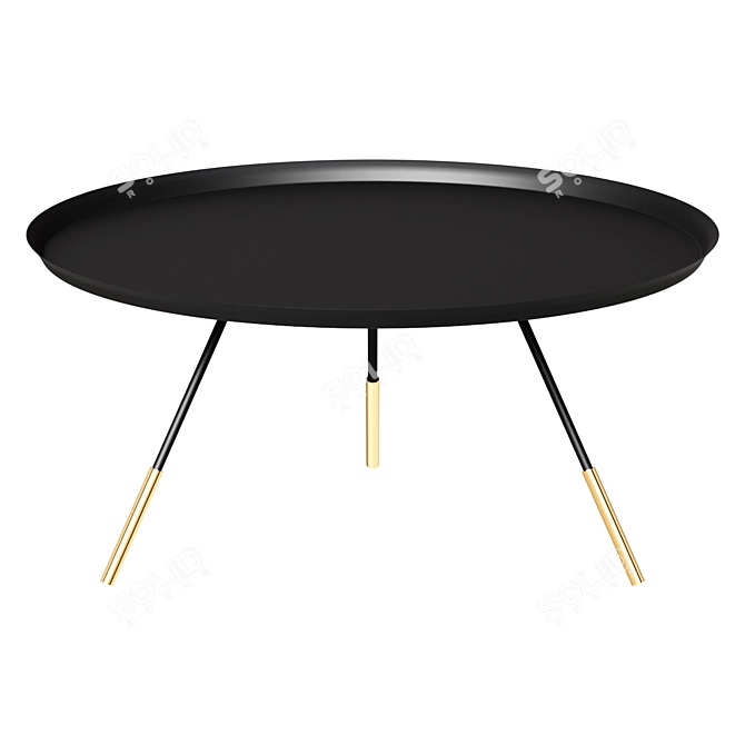 Elegant Orson Coffee Table Gold 3D model image 1