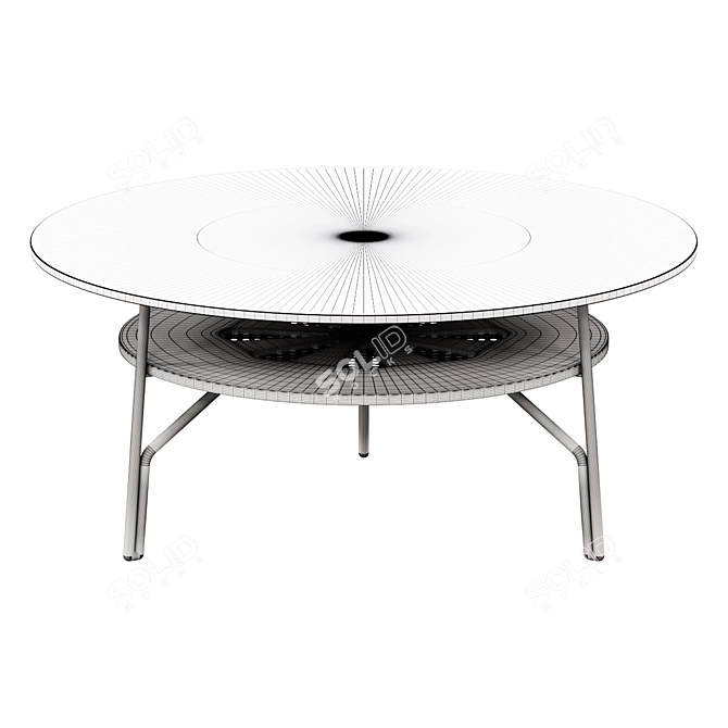 Elegant Flora Round Coffee Table 3D model image 2