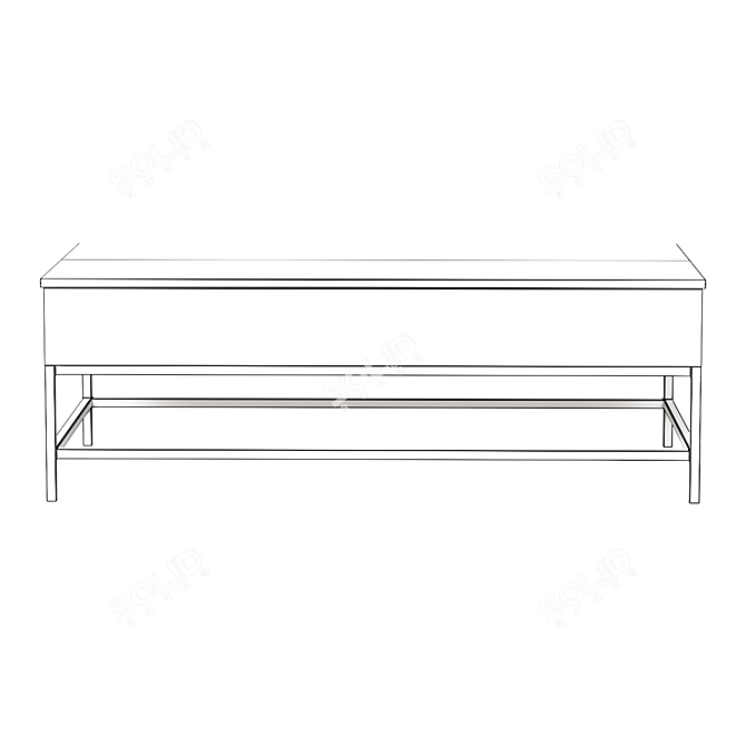 Gina Lift Top Coffee Table 3D model image 2