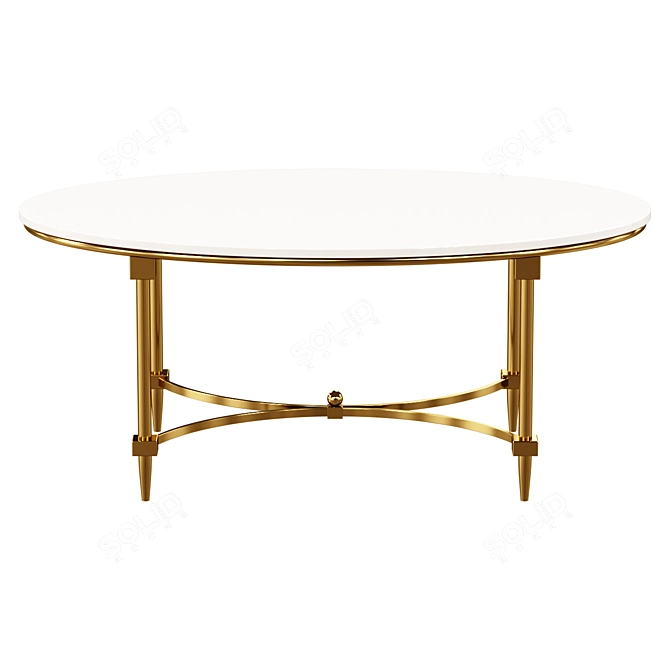 Elegant Bordeaux Coffee Table 3D model image 1