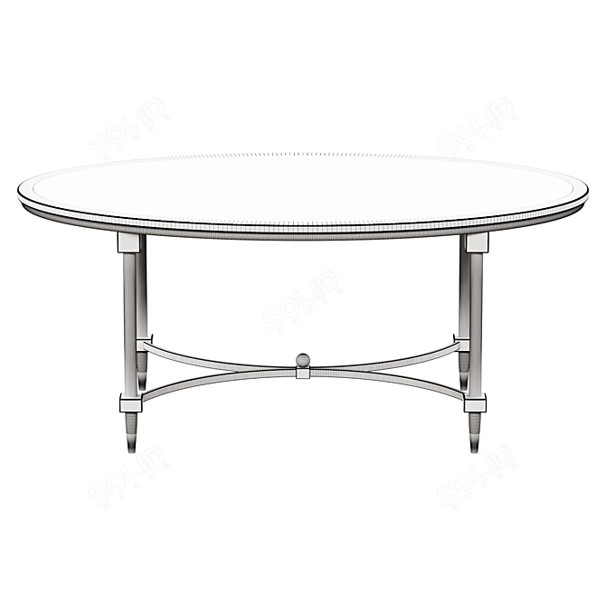 Elegant Bordeaux Coffee Table 3D model image 2