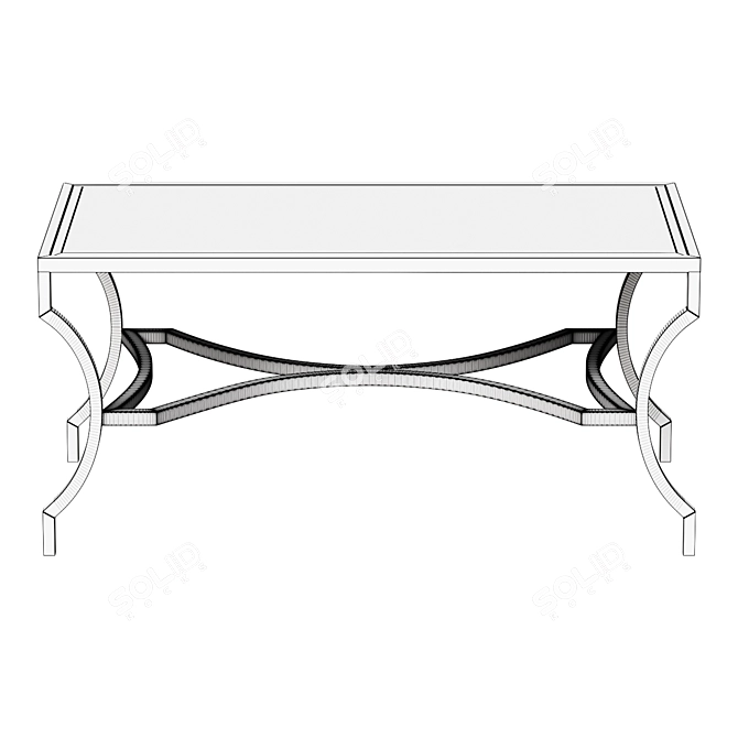 Gold Iron Lacquer Coffee Table 3D model image 2