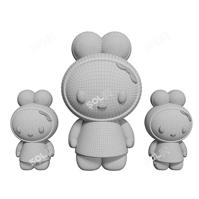 Keroppi Frog Plush Toy 3D model image 2