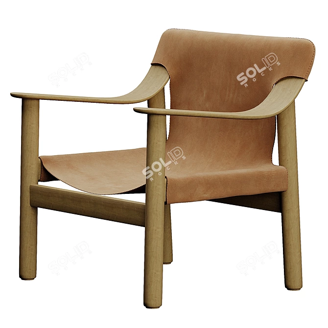 Modern Lounge Chair Design 3D model image 2