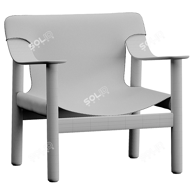 Modern Lounge Chair Design 3D model image 5