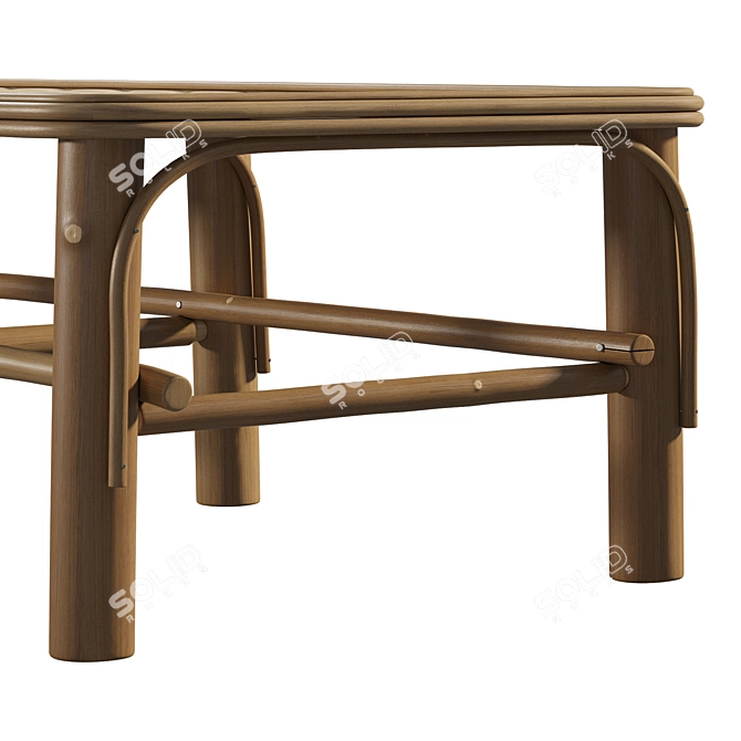 Le Corbusier Chestnut Bench 3D model image 3