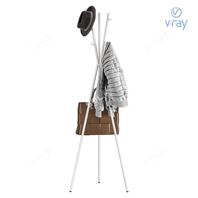 IKEA EKRAR Coat Rack Stand 3D model image 1