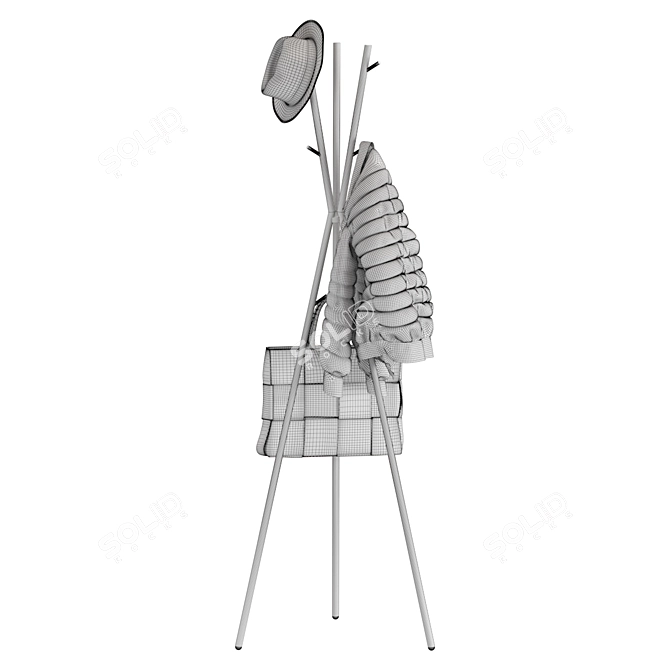 IKEA EKRAR Coat Rack Stand 3D model image 2