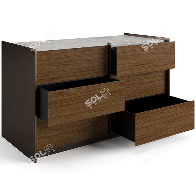 Elegant Bonaldo Aureo Sideboard 3D model image 5