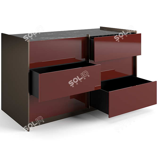 Elegant Bonaldo Aureo Sideboard 3D model image 6