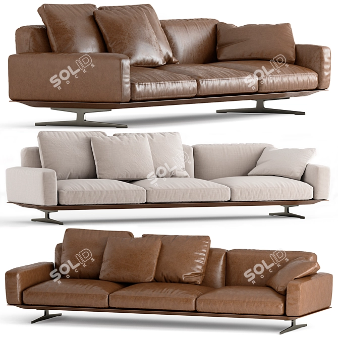 Luxury Soft Dream Sofa: Flexform 3D model image 2