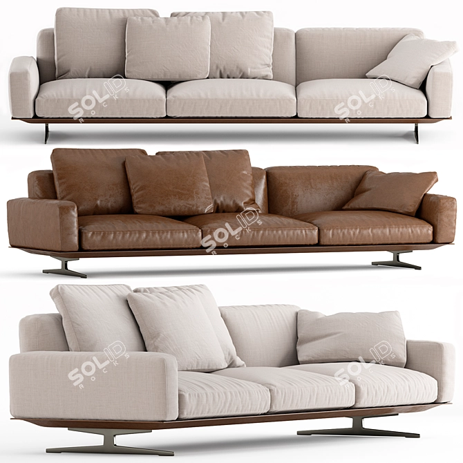 Luxury Soft Dream Sofa: Flexform 3D model image 4