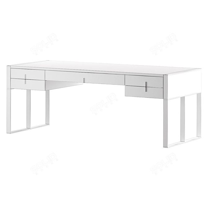 Designer Allie Writing Desk Eucalyptus 3D model image 2