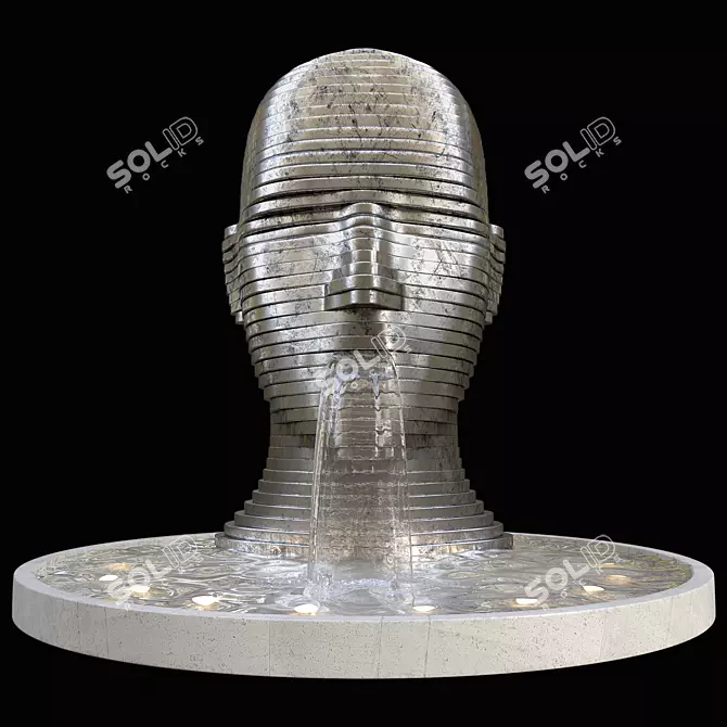 Outdoor Water Fountain Set 3D model image 2