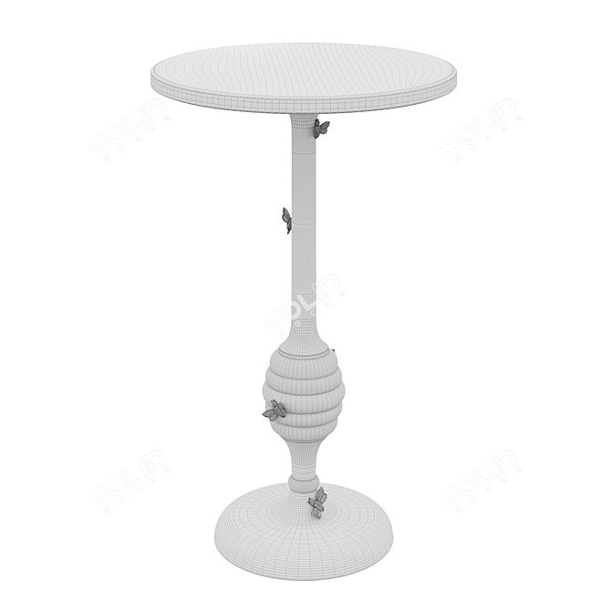 Honeycomb Marble End Table 3D model image 4