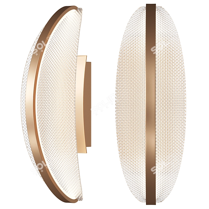 Modern LED Leaf Wall Lamp 3D model image 1