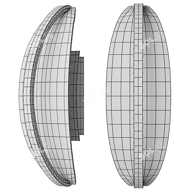 Modern LED Leaf Wall Lamp 3D model image 2