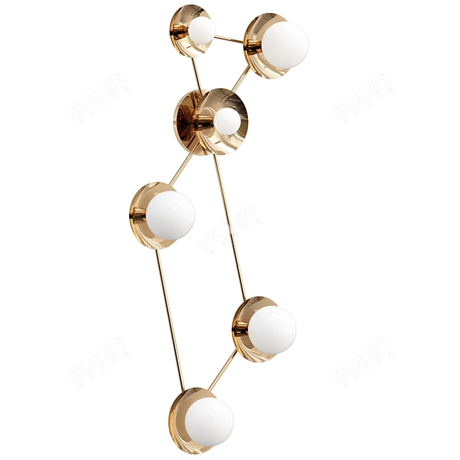 Elegant Lyra Wall Sconce 3D model image 1