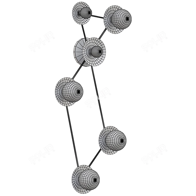 Elegant Lyra Wall Sconce 3D model image 2