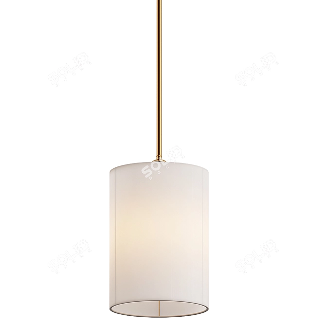 Leilani Single Cylinder Pendant Light 3D model image 1