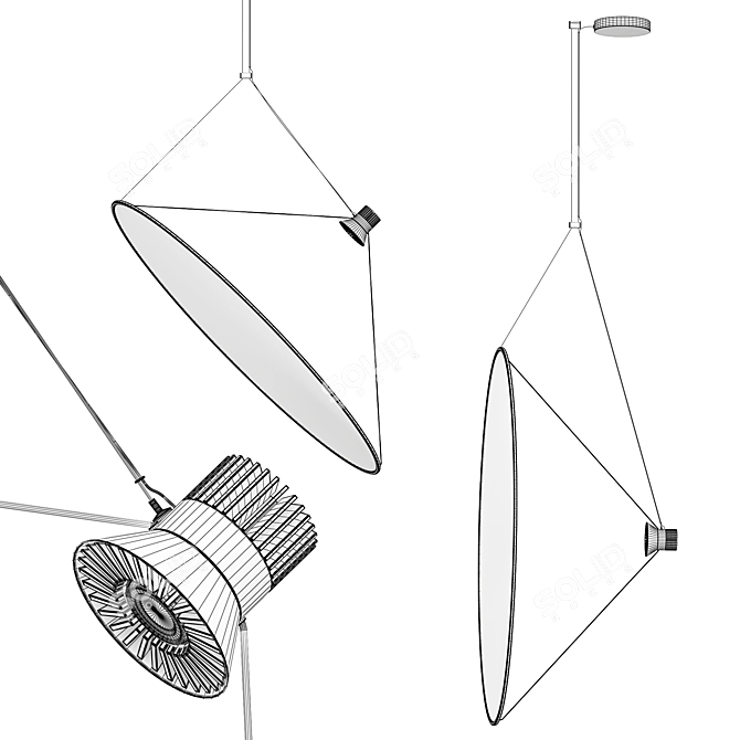 Modern Elegance: Amisol Suspension Light 3D model image 3