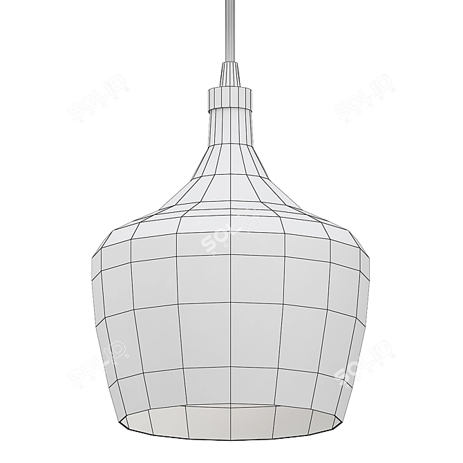 Modern Teardrop Pendant Light 3D model image 2