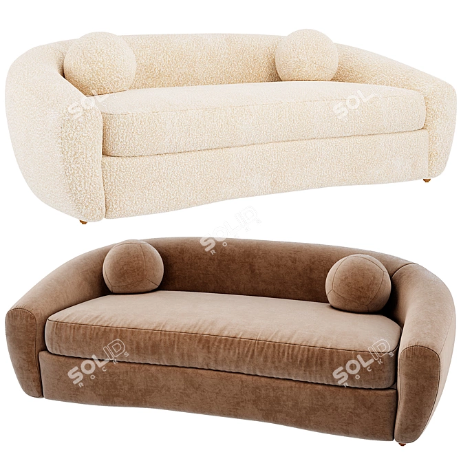 Modern RH Sylvain Sofa 3D 3D model image 1