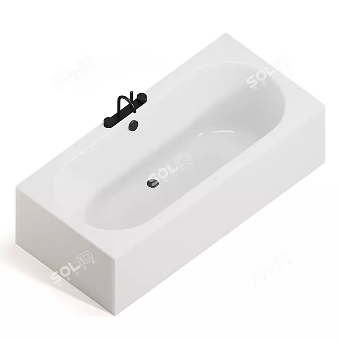 Luxurious Bath & Faucet Set 3D model image 4