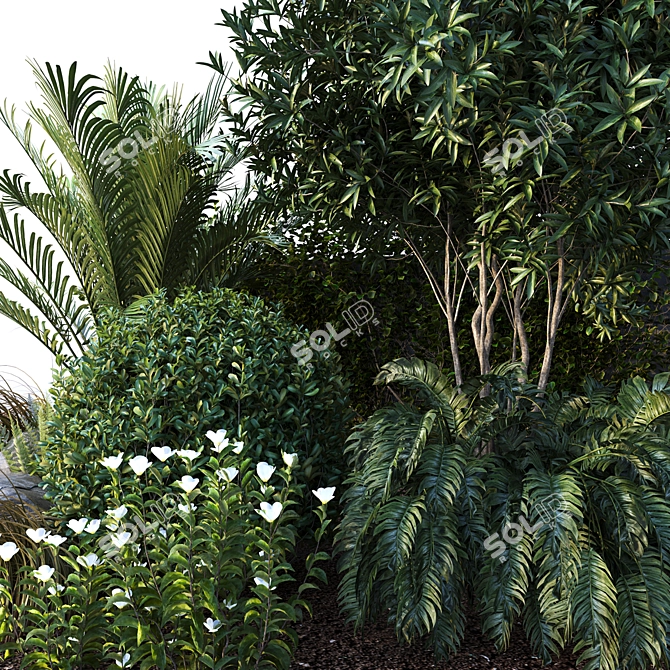 Greenery Mix 3D Collection with FBX Export 3D model image 2