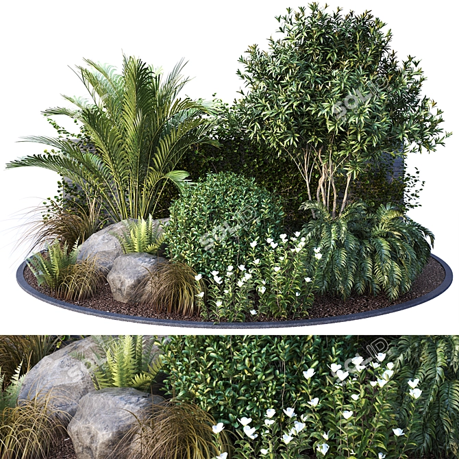 Greenery Mix 3D Collection with FBX Export 3D model image 5