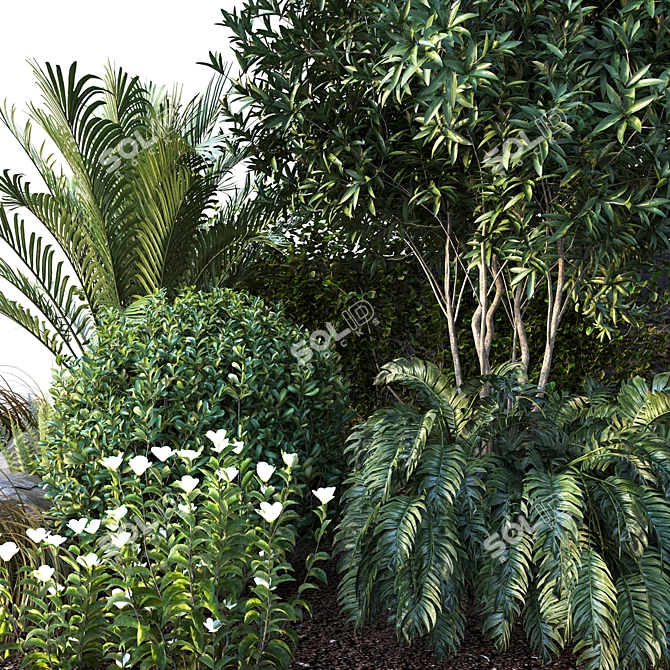 Greenery Mix 3D Collection with FBX Export 3D model image 6