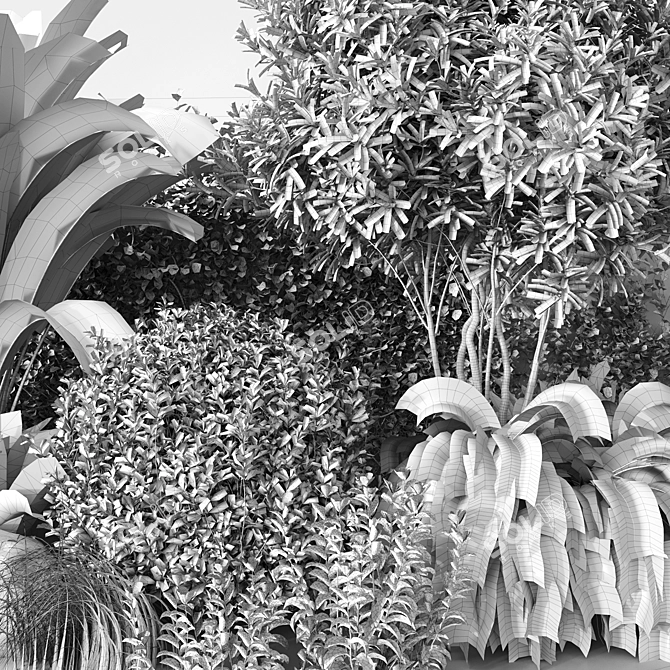 Greenery Mix 3D Collection with FBX Export 3D model image 8