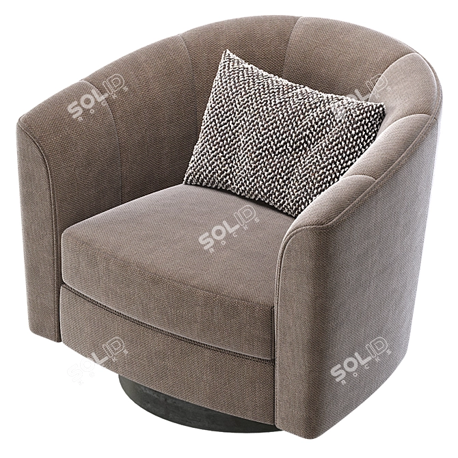 Modern Sorbonne 2 Armchair Design 3D model image 2