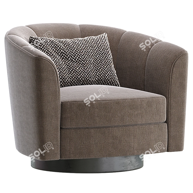 Modern Sorbonne 2 Armchair Design 3D model image 6