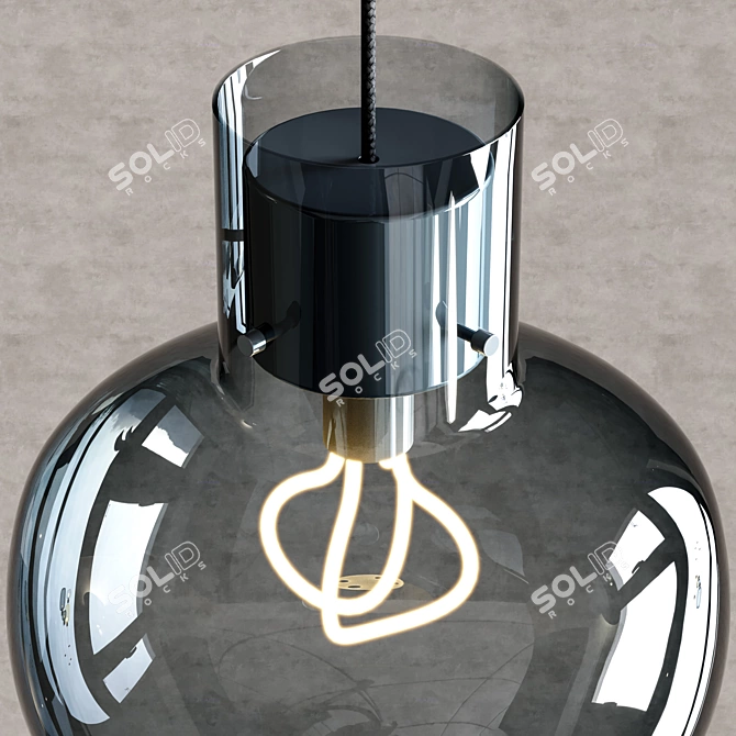 Modern Glass Pendant Lamp 3D model image 3