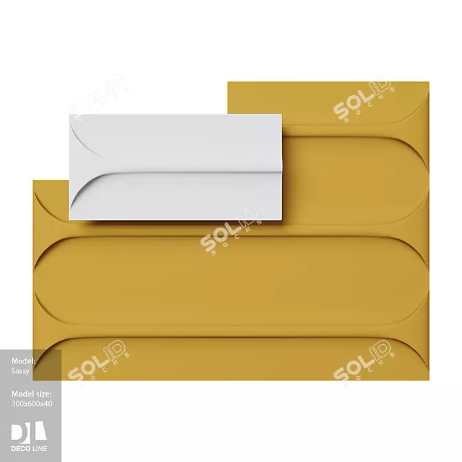  Sassy 3D Gypsum Wall Panel 3D model image 1