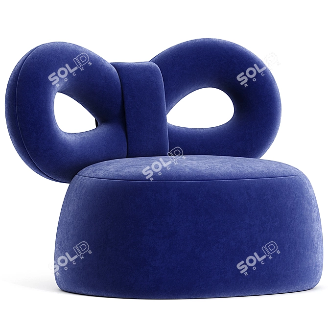 Sculptural Ribbon Armchair Qeeboo Nika 3D model image 3