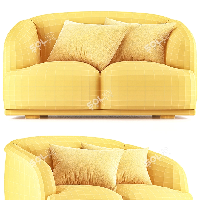 Modern 3-Seat Sofa Planete 3D model image 3