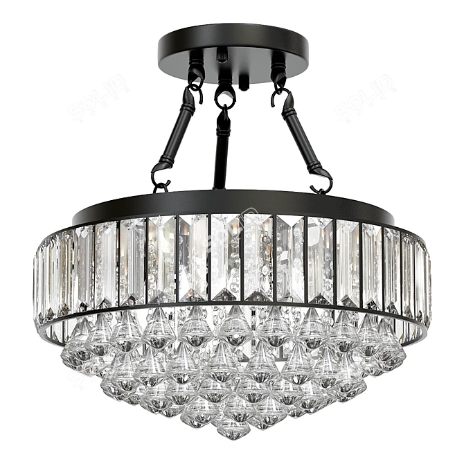 Elegant Aresi 4-Light Fixture 3D model image 1