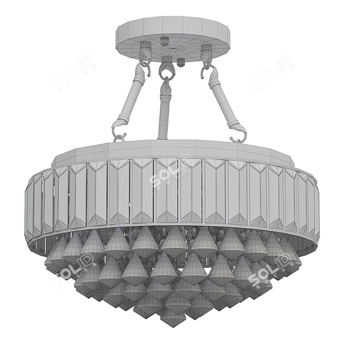 Elegant Aresi 4-Light Fixture 3D model image 2