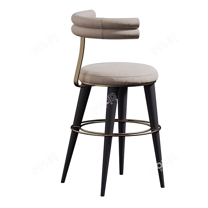 Electrocopper Upholstered Bar Chair 3D model image 2