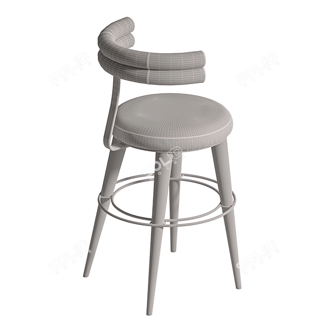 Electrocopper Upholstered Bar Chair 3D model image 4