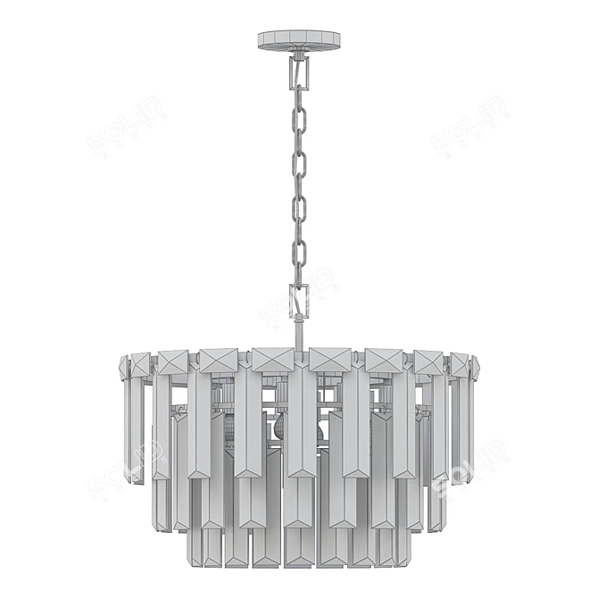 Elegant Arden Medium Chandelier 3D model image 2