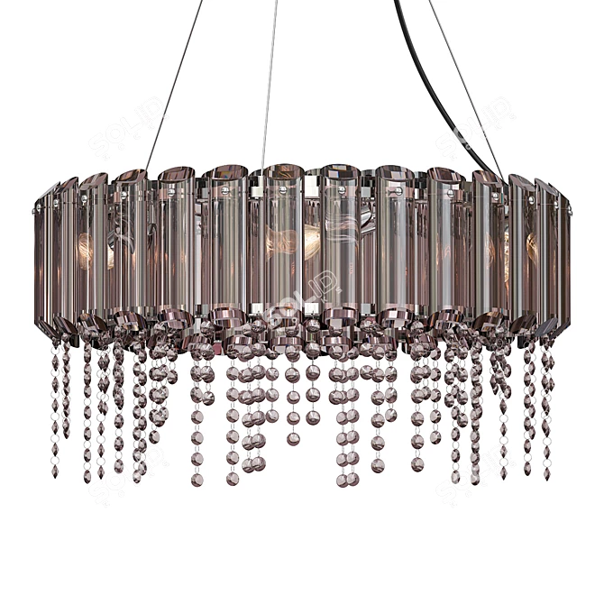 Modern Chrome Pendant Light 3D model image 1