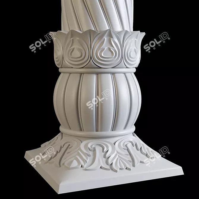 Ornate East Column Facades Kit 3D model image 17