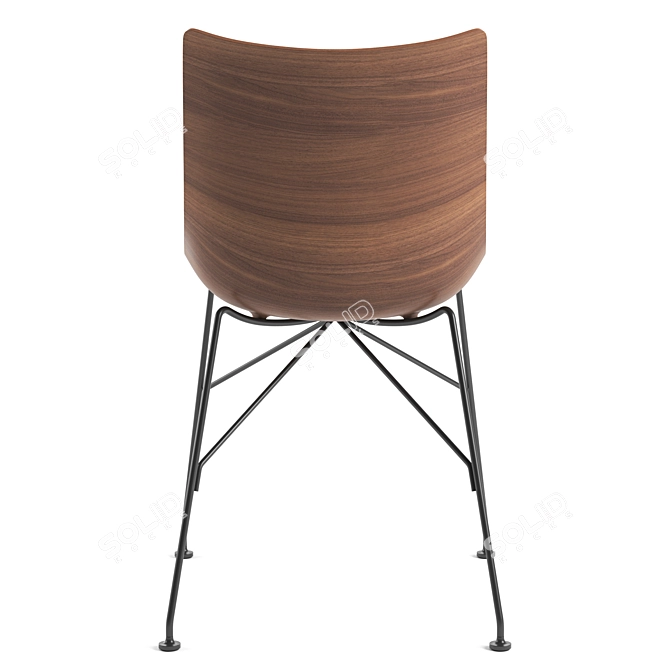 Modern Kartell P/Wood Chair 3D model image 4