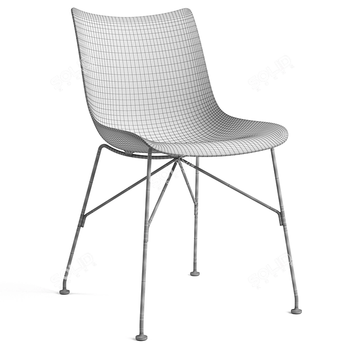 Modern Kartell P/Wood Chair 3D model image 5