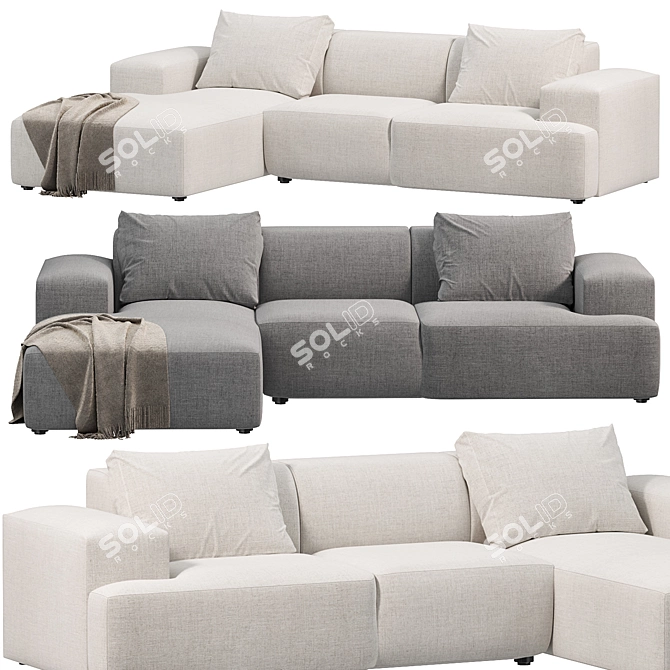 Elegant Melva Canape: 2015 Design 3D model image 1