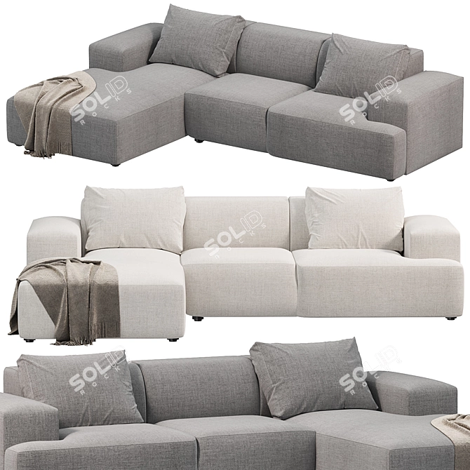 Elegant Melva Canape: 2015 Design 3D model image 2